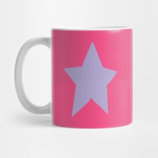 Purple Lavender Star on Pink Mug